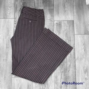 Body by Victoria The Christie Fit Dress Pants Size 10 long brown/tan Pinstripes